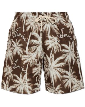 Amiri Logo Swim Shorts - White