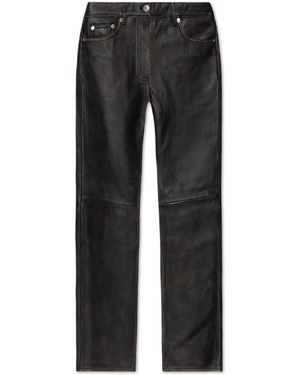 Samsøe & Samsøe Leather Trousers Salynn - Black