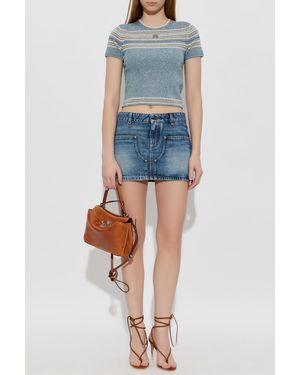 Amiri Short Denim Skirt - Blue