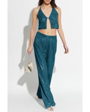 Oséree Pants With Lurex Thread - Blue
