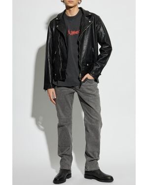 AllSaints Leather Jacket Milo - Black