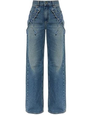 Blumarine Jeans With A Vintage Effect - Blue
