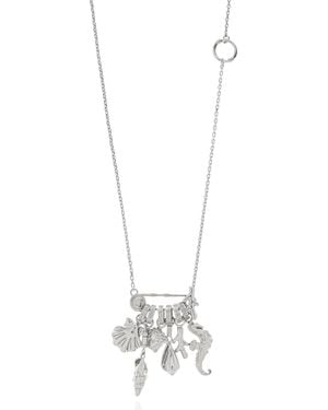 Versace Necklace With Charms - White