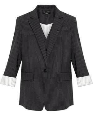 Rag & Bone Suit: Blazer With Waistcoat - Black