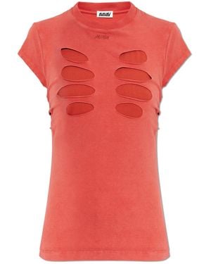 AVAVAV T-Shirt With 'Vintage' Effect - Red