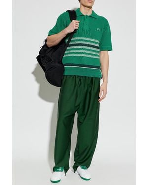 LACOSTE RUNWAY Pants With Logo - Green