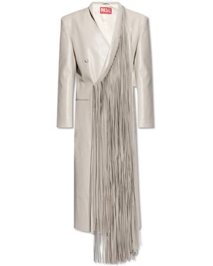 DIESEL Faux Leather Coat J-Eldar-A - White