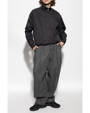 Fendi Jacket With Stand-Up Collar - Black