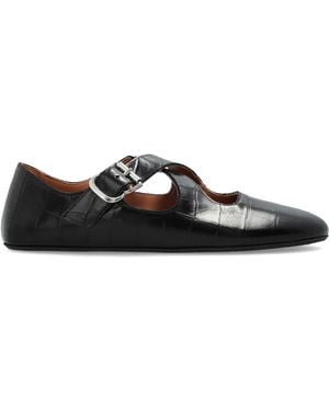 Alaïa Leather Ballet Flats - Black