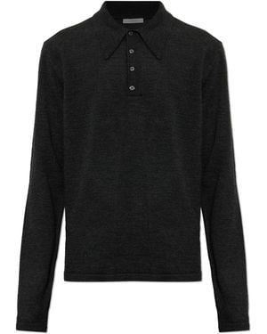 Lemaire Wool Polo - Black