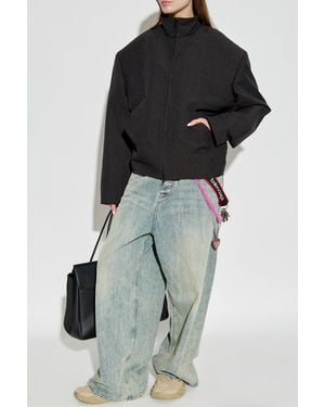 Balenciaga Jacket With Stand-Up Collar - Black