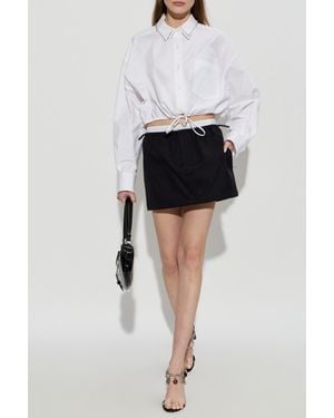 Alexander Wang Short Skirt With Pockets - Black