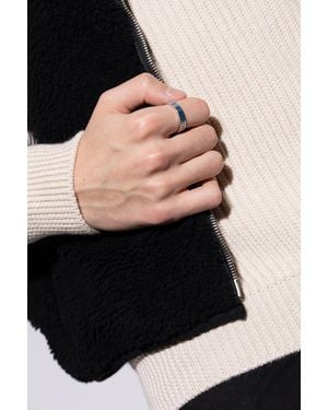 Fendi Ring With Logo - Black