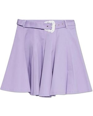 Versace Jeans Couture Short Skirt With Belt - Purple