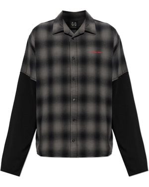 44 Label Group Shirt With A 'Vintage' Effect - Black