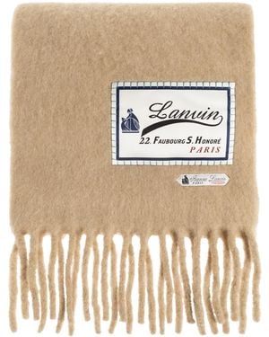 Lanvin Scarf With Fringes - Natural