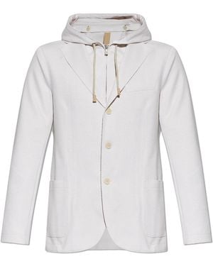 Eleventy Blazer With Double Vent - White
