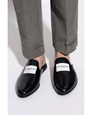 Givenchy Leather Slides - Gray