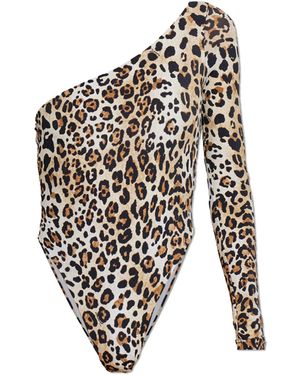 DSquared² One-Piece Swimsuit With Animal Print - White