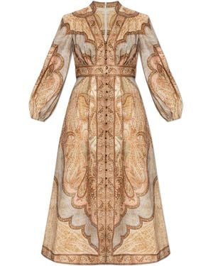 Zimmermann Patterned Dress - Natural