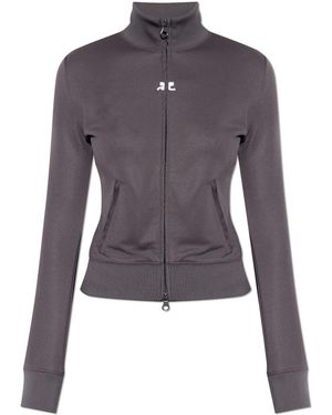 Courreges Sweatshirt With Stand-Up Collar - Purple