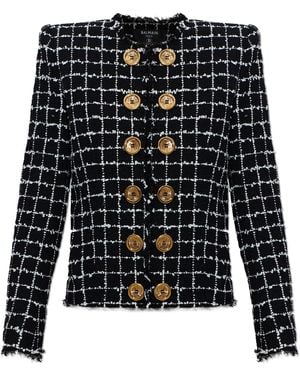 Balmain Tweed Blazer - Black