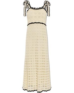 Zimmermann Crocheted Strappy Dress - White