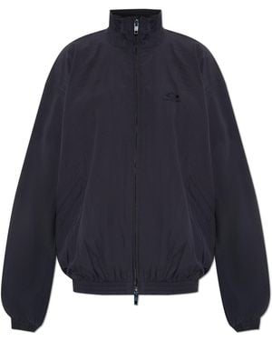Balenciaga Jacket With Logo - Blue