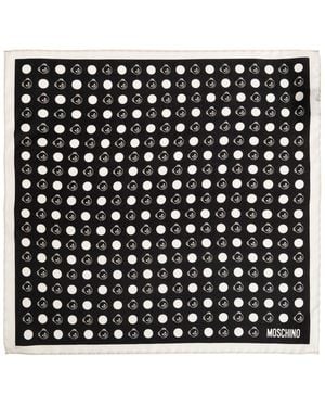Moschino Silk Pocket Square - Black