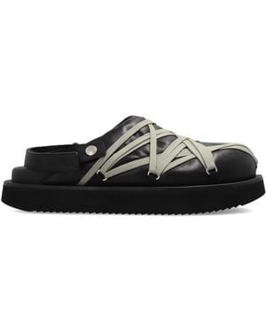 Rick Owens Platform Flip-Flops 'Padded Megalace' - Black
