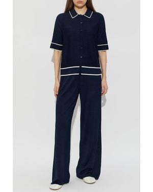 Bogner Silk Pants 'Paula' - Blue