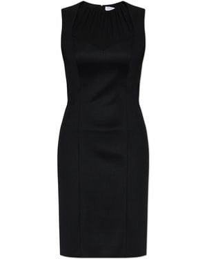 McQueen Fitted Silk Dress - Black