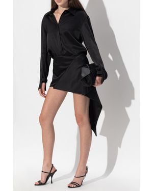 Courreges Satin Shirt - Black