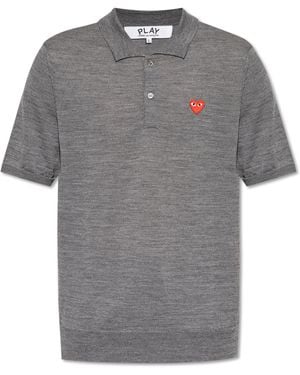COMME DES GARÇONS PLAY Wool Polo - Grey