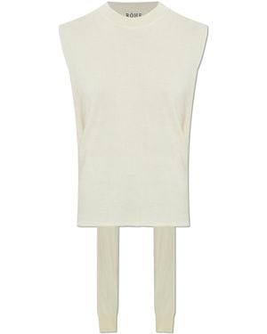 Rohe Top With Open Back - White