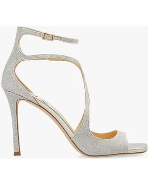 Jimmy Choo 'Azia' Heeled Sandals - Metallic