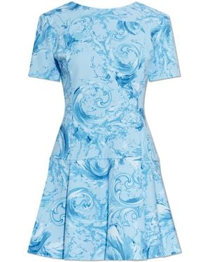 Versace Jeans Couture Dress With "Barocco" Pattern - Blue