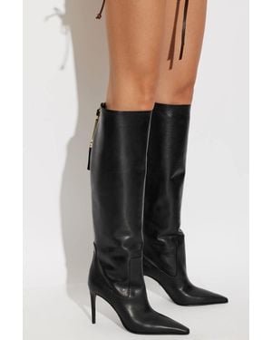DSquared² Leather Heeled Boots - Black