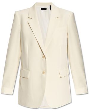 Theory Blazer With Open Lapels - Natural