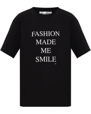Victoria Beckham T-Shirt With Print - Black