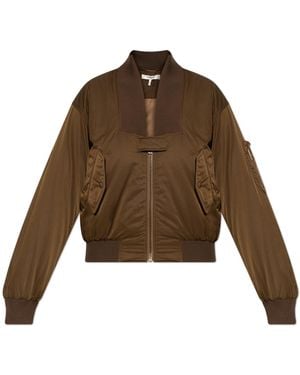 ブルゾン Chloe Brown Polyester Blend Bomber Jacket Chloé Polyester Blend Bomber Jacket in Brown | Lyst UK
