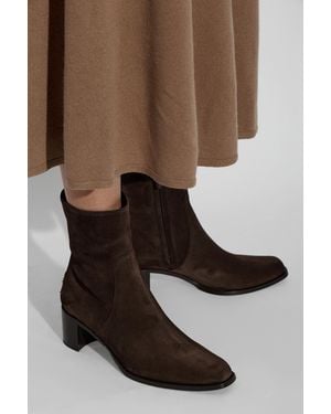 Tod's Suede Ankle Boots With Heel - Brown