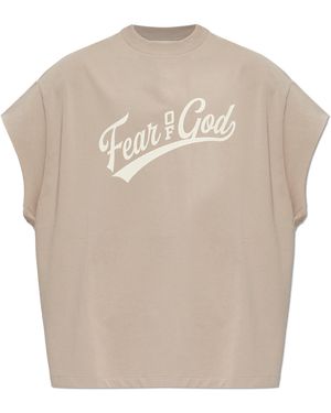 Fear Of God Cotton T-Shirt With Print - Natural
