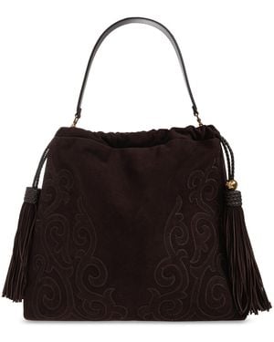 Etro Suede Bag "Kalispera Large" - Black