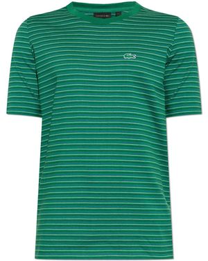 LACOSTE RUNWAY T-Shirt With Stripe Pattern - Green