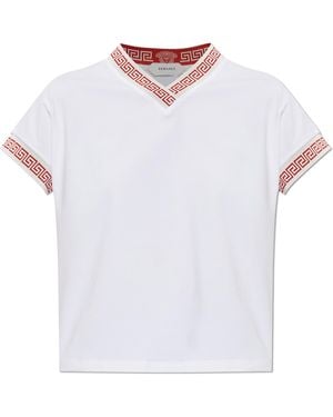 Versace V-Neck Top - White