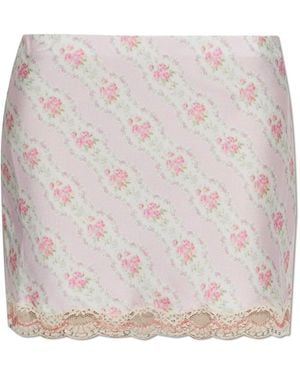 LoveShackFancy Short Skirt 'Bernes' - White