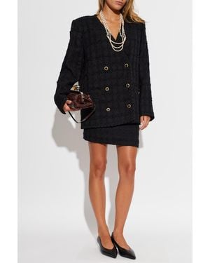 Alessandra Rich Tweed Skirt - Black