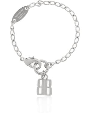 Balenciaga Bracelet With A Logo-Shaped Pendant - White