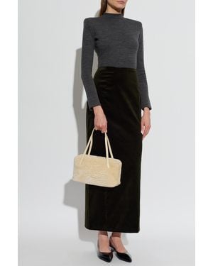 Jil Sander Wool Bodysuit With Long Sleeves - Black